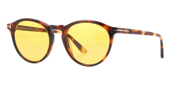 Buy Tom Ford FT0904 Yellow AURELE Round Sunglasses at best  display picture 2