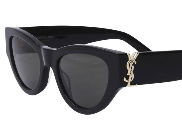 サングラス SAINT LAURENT Woman Sunglasses Grey SLM94 001 Saint Laurent SL M94 001 Black Gold Dark Grey Lenses